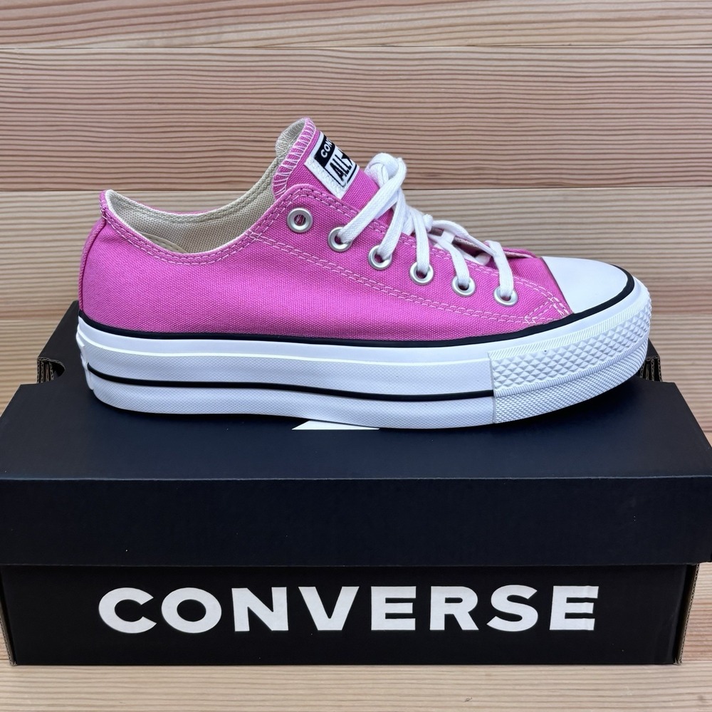 Converse Chuck Taylor All Star Lift Ox Pink White Womens Size 7.5 A16104F NEW